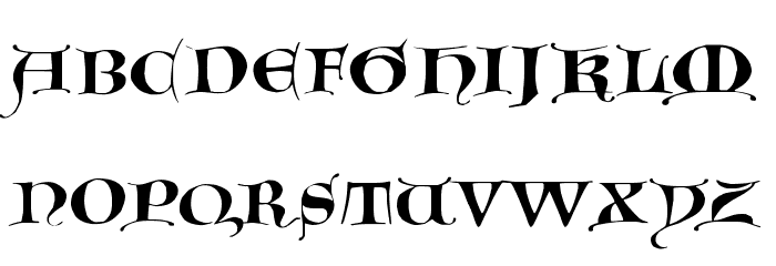 GotischeMajuskel Schriftart Groß