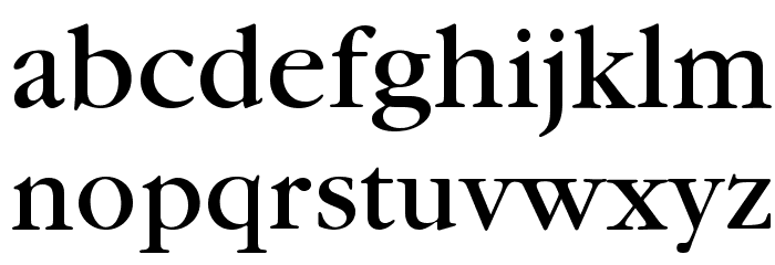 Gourmand Schriftart Kleinbuchstaben