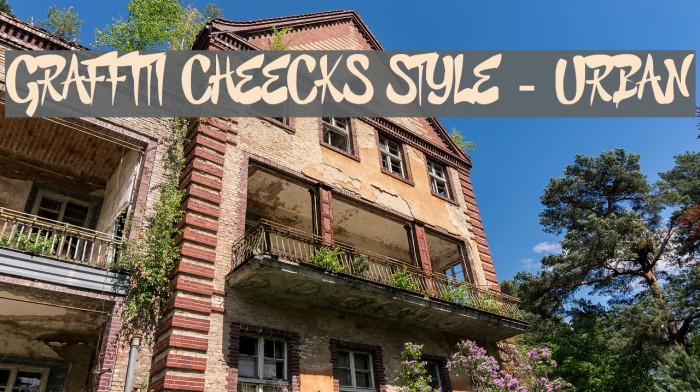 GRAFFITI CHEECKS STYLE - URBAN Шрифта examples