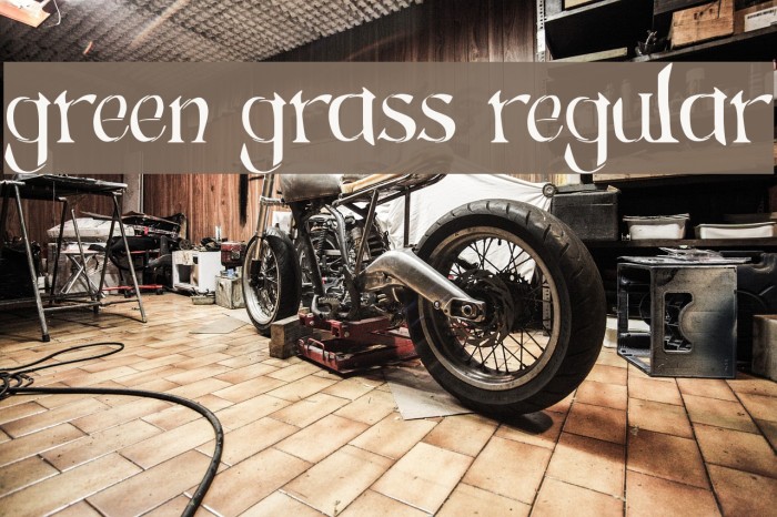 Green Grass Regular 字体 examples