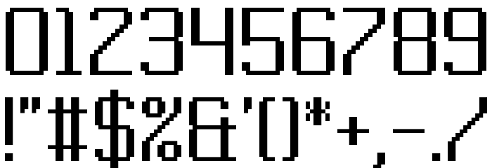 Gridking Regular フォント その他の文字