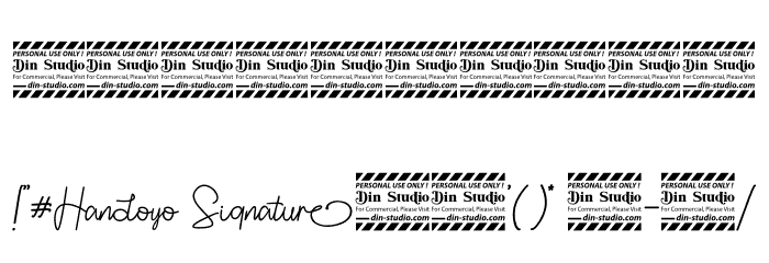 Handoyo Signature personal use Fuentes OTROS CHARS