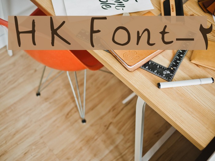 HK Font-2 Caratteri examples