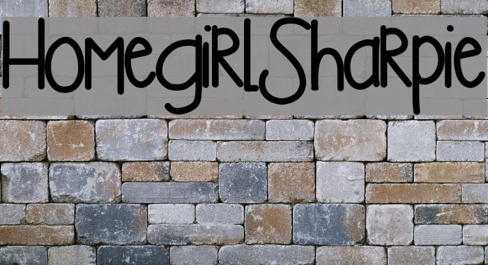 HomegirlSharpie Schriftart examples