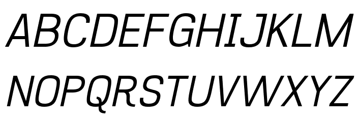 Hurufo & Numero Thin Italic Italic Font Litere mari