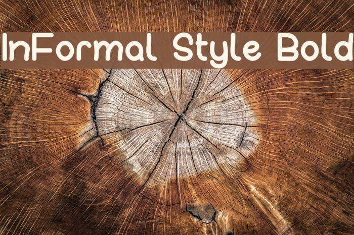 InFormal Style Bold Caratteri examples
