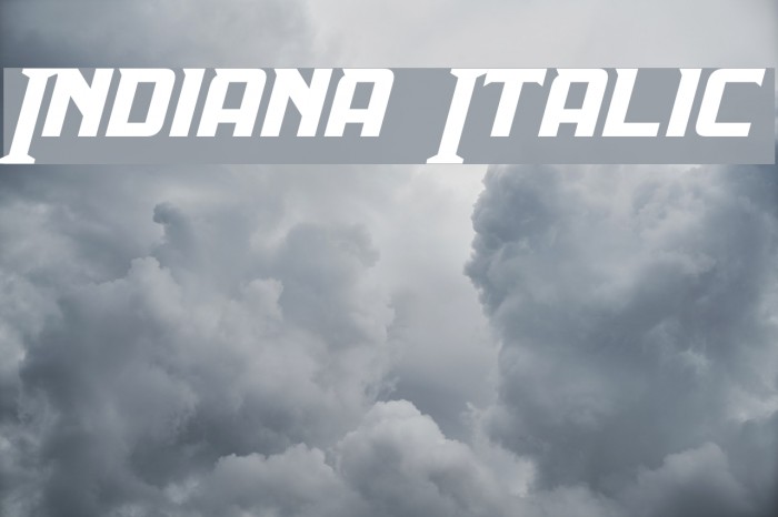 Indiana Italic Fuentes examples