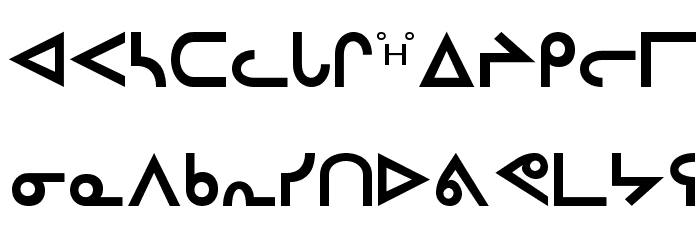 Inuktitut-Sri Regular Schriftart Kleinbuchstaben