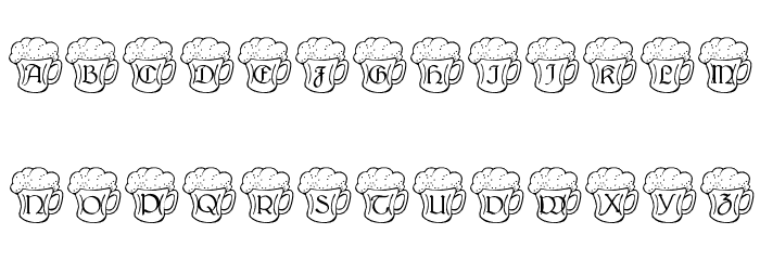 Irish Beer Шрифта ВЕРХНИЙ