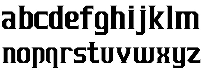 J-LOG Razor Edge Normal Font LOWERCASE