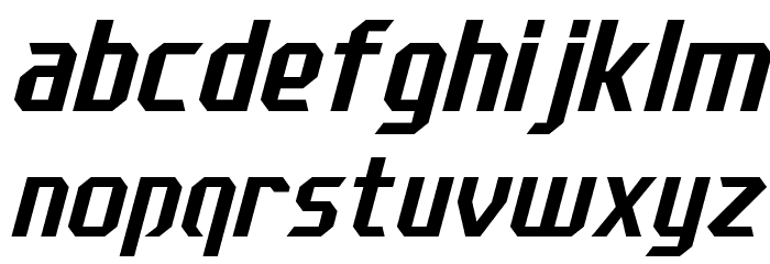 J-LOG Razor Edge Sans Normal Italic Caratteri MINUSCOLO