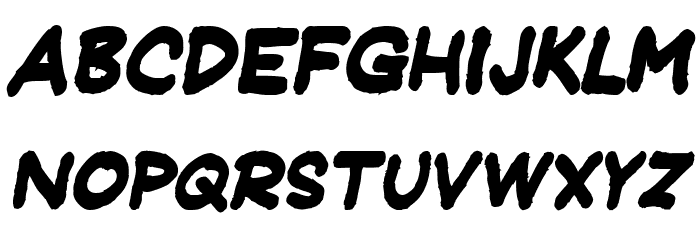 JeffreyPrint JL Bold Italic फ़ॉन्ट अपरकेस