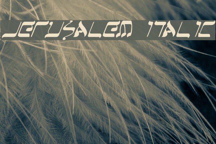 Jerusalem Italic Шрифта examples