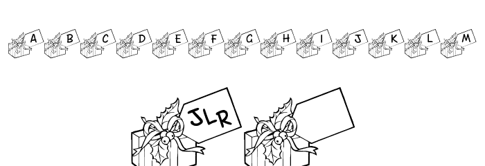JLR Gift Tags لخطوط تنزيل حرف أخرى