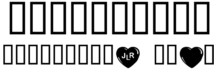 JLR Simple Hearts フォント その他の文字
