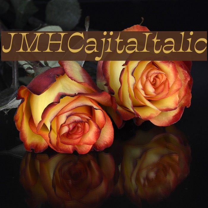 JMHCajita-Italic फ़ॉन्ट examples