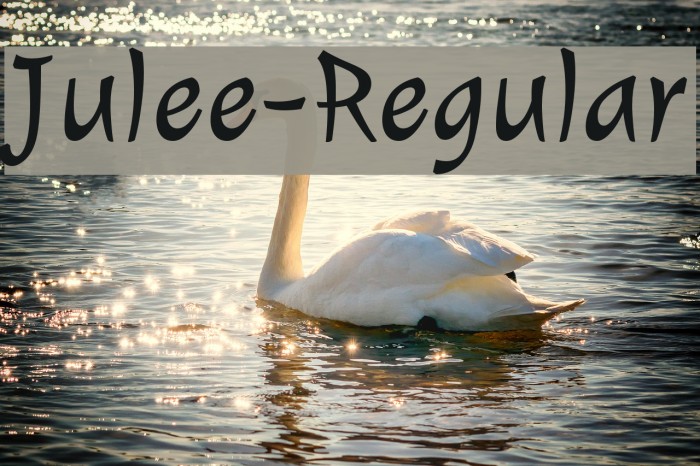 Julee-Regular Fonte examples