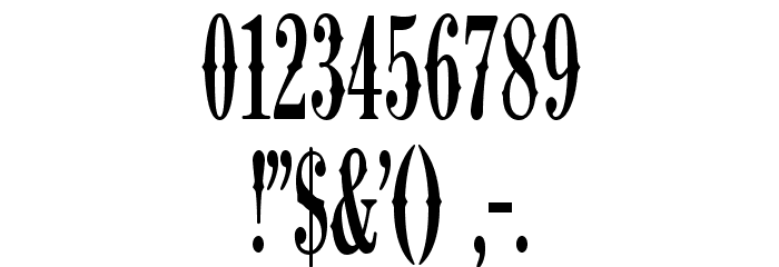 K22 Ambelyn Condensed Font Alte caractere