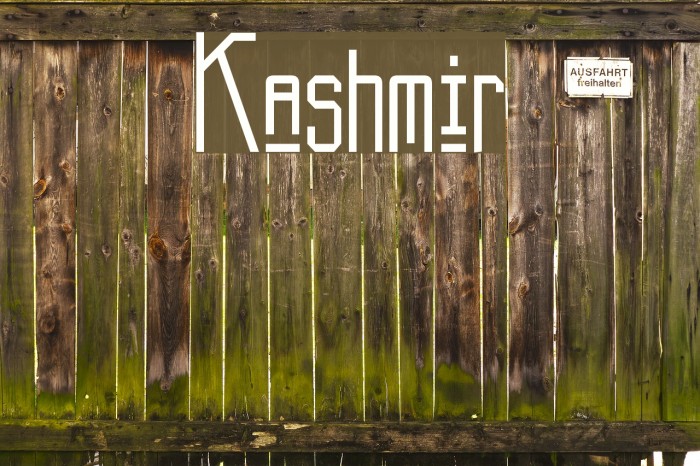 Kashmir Caratteri examples