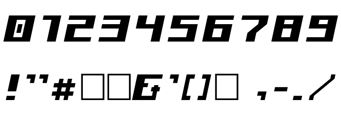 Kiloton v1.0 Italic フォント その他の文字