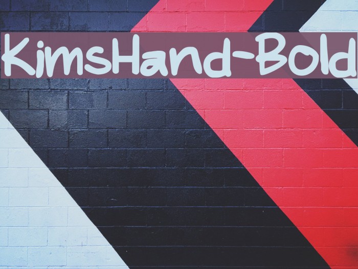 KimsHand-Bold फ़ॉन्ट examples