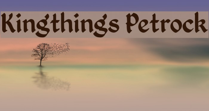 Kingthings Petrock Schriftart examples