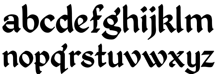 Kingthings Petrock Schriftart Kleinbuchstaben
