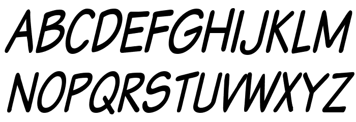 Komika Text Tight Italic Шрифта ВЕРХНИЙ