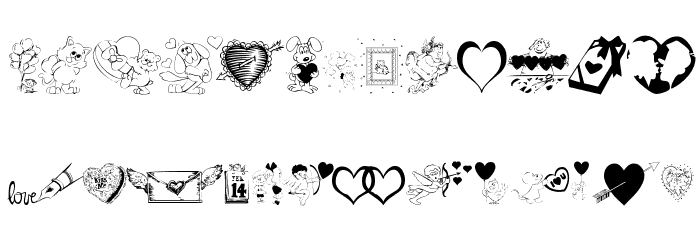 KR Be Mine Fuentes MAYÚSCULAS