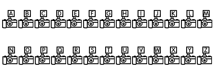 KR Camera Fun Font Litere mari