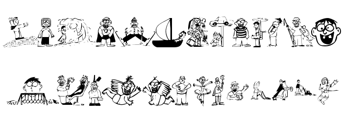 KR Silly Art People Polices MAJUSCULES