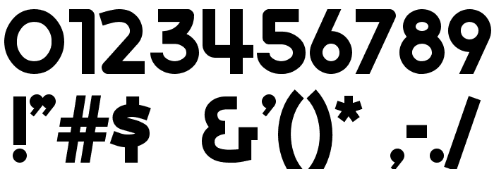 Kurvaceous フォント その他の文字