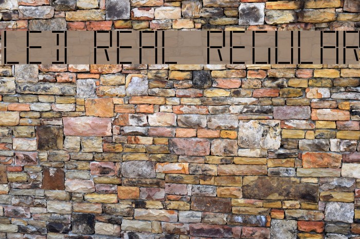 LED Real Regular 字体 examples