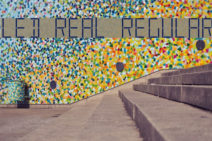 LED Real Regular 字体 examples