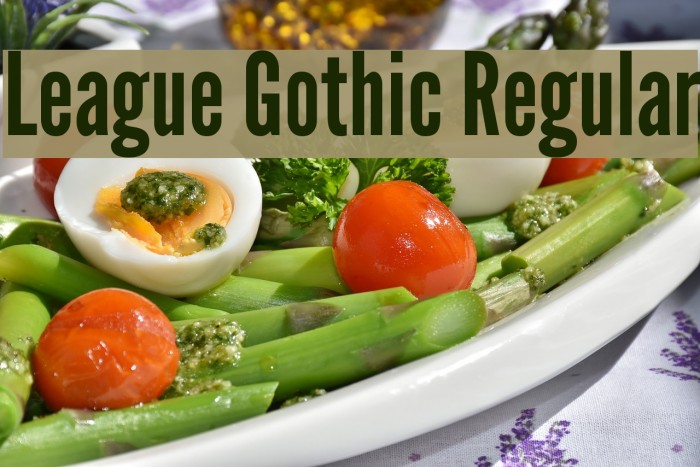 League Gothic Regular Fuentes examples