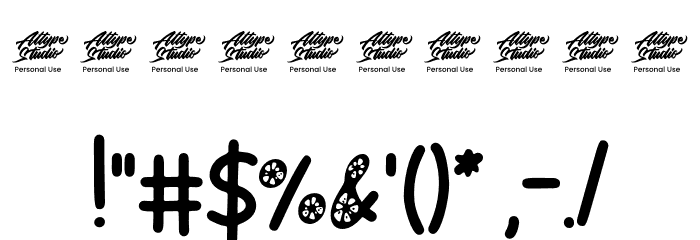 LemonPress Display - Personal Use Font OTHER CHARS