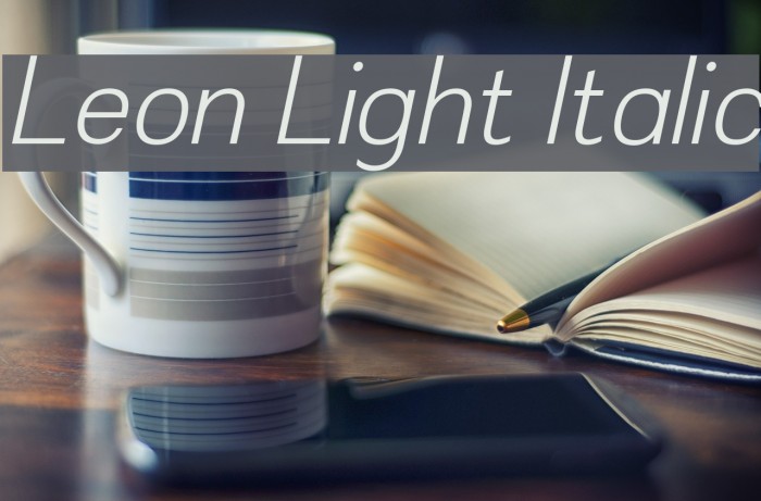 Leon Light Italic Fonte examples