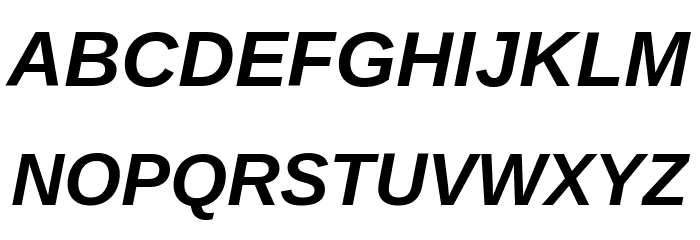 Liberation Sans Bold Italic Шрифта ВЕРХНИЙ