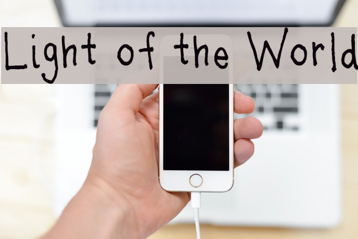 Light of the World Caratteri examples