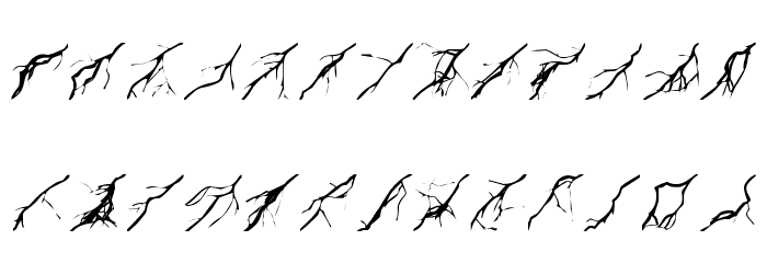 Lightning Bolts Caratteri MAIUSCOLE