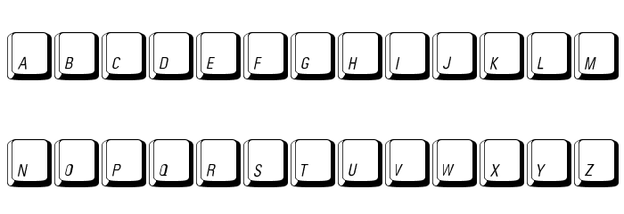 MacKeyCaps Schriftart Kleinbuchstaben