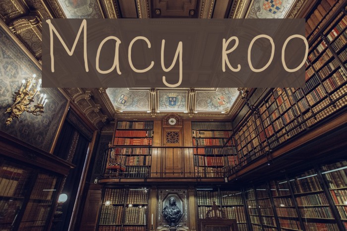 Macy roo Font examples