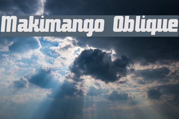 Makimango Oblique Шрифта examples