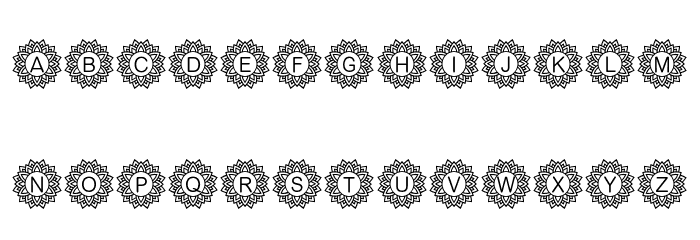 Mandala_Mono Font Litere mari