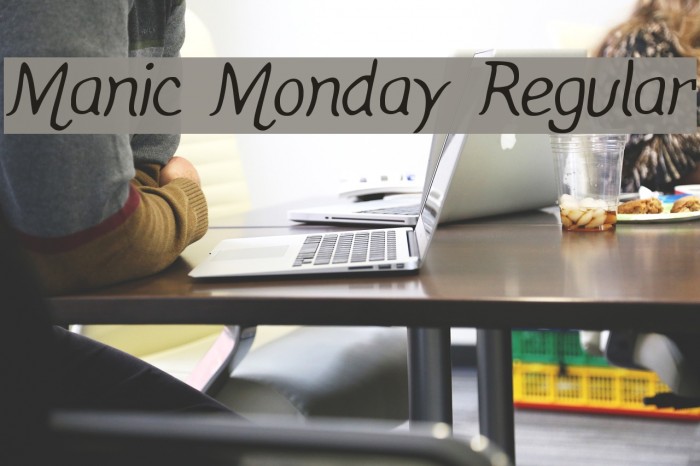 Manic Monday Regular Fonte examples
