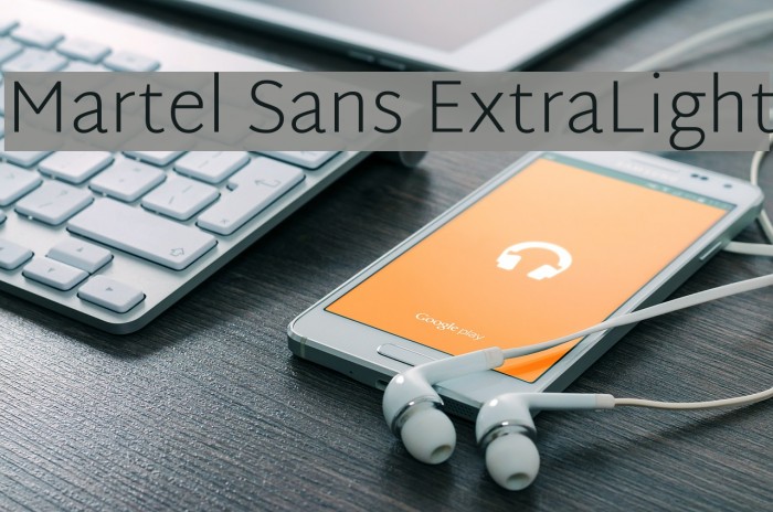 Martel Sans ExtraLight Schriftart examples