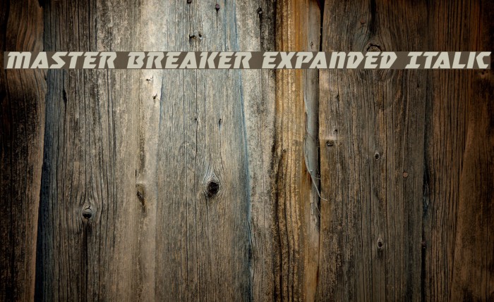Master Breaker Expanded Italic 字体 examples