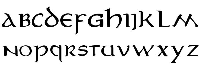 MiddleEarth फ़ॉन्ट अपरकेस