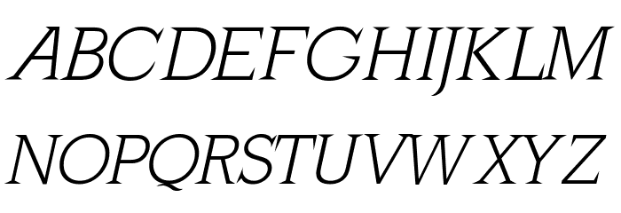 MkLatinLight-Oblique Schriftart Groß