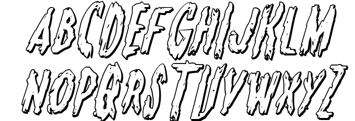 Monsterama 3D Italic Polices MAJUSCULES